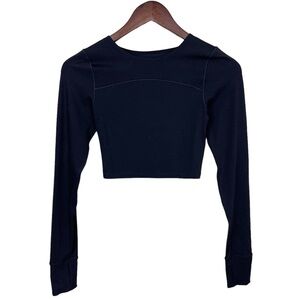 Aerie Offline Real Me Keyhole Back Crop Long Sleeve